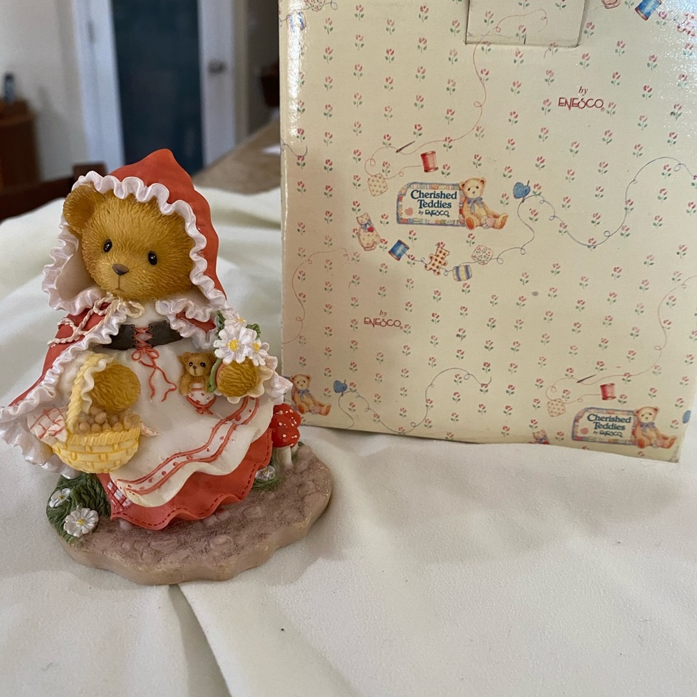 Cherished teddy.  To grandmas house we go